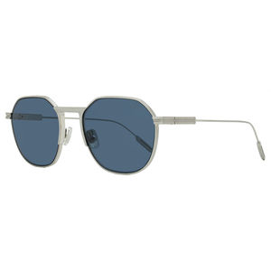 Zegna Metal Geometric Sunglasses EZ0234 17V Brushed Palladium 55mm